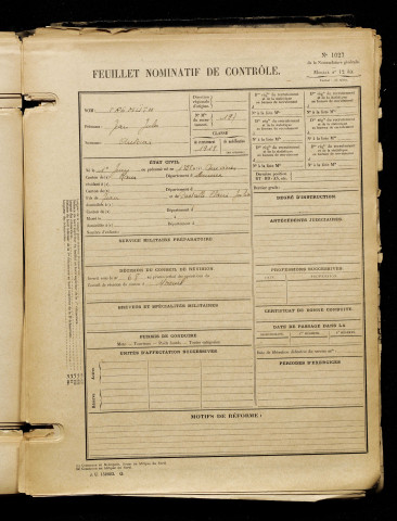 Tremüth, Jean Jules, né le 01 juin 1898 à Quivières (Somme), classe 1918, matricule n° 197, Bureau de recrutement de Péronne