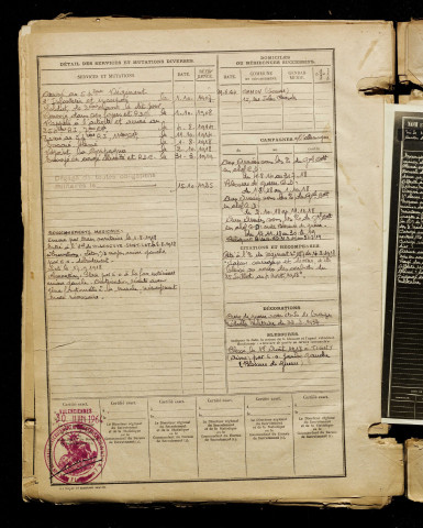 Pruvot, Albert Fernand, né le 28 octobre 1886 à Amiens (Somme), classe 1906, matricule n° 986, Bureau de recrutement d'Amiens