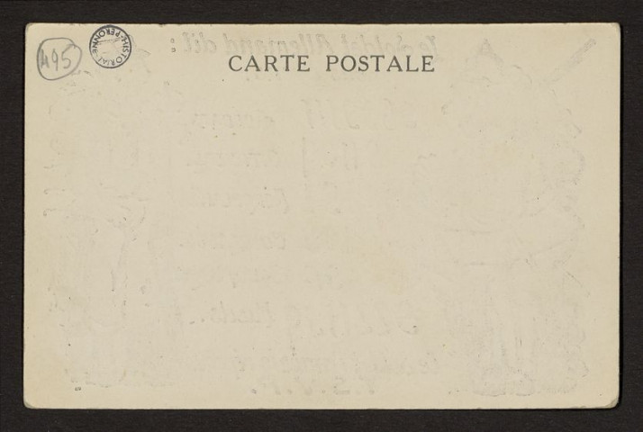 LE SOLDAT ALLEMAND DIT : NOUS AVONS : 9659111 SOLDATS. 51109 OFFICIERS. 91 AEROPLANES. 105 CUIRASSES. 96 SOUS-MARINS. 9221159 FUSILS. LE SOLDAT FRANCAIS REPOND. T.S.V.P