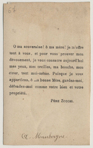 Ô Marie, jetez sur nous ce regard de mère qui allège le poids de toute croix. La Grotte de Lourdes. Apparition de la Vierge à Sainte Bernadette du Pére Zucchi