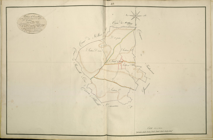 Plan du cadastre napoléonien - Atlas cantonal - Saint-Gratien (Saint Gratien) : tableau d'assemblage
