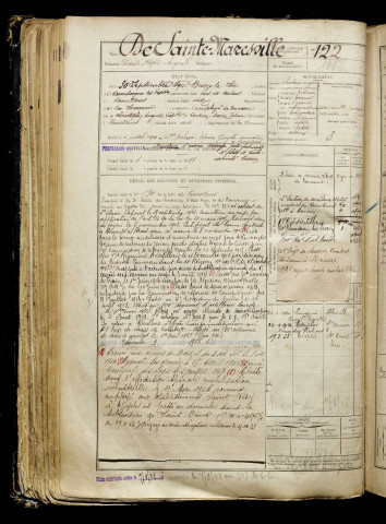 De Sainte Maresville, Emile Clovis Auguste, né le 30 septembre 1890 à Buire-le-Sec (Pas-de-Calais), classe 1910, matricule n° 122, Bureau de recrutement d'Abbeville