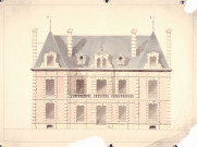Propriété de M. H. Saint : plan en élévation de la façade dressé par l'architecte Delefortrie