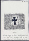 Noroy (Oise) : borne en pierre gravée d'une croix de Malte - (Reproduction interdite sans autorisation - © Claude Piette)