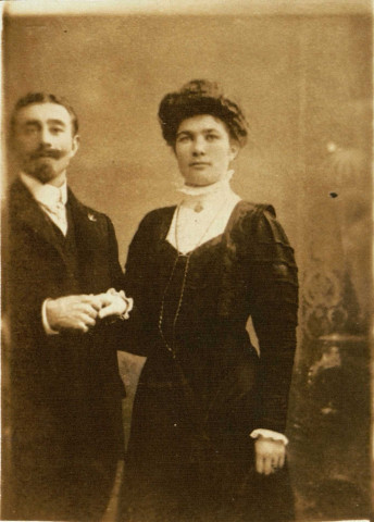Souvenir du 25 octobre 1909. Jean-Marie Pailler et Adolphine Person