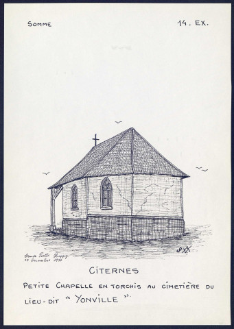 Citernes : chapelle en torchis au cimetière - (Reproduction interdite sans autorisation - © Claude Piette)