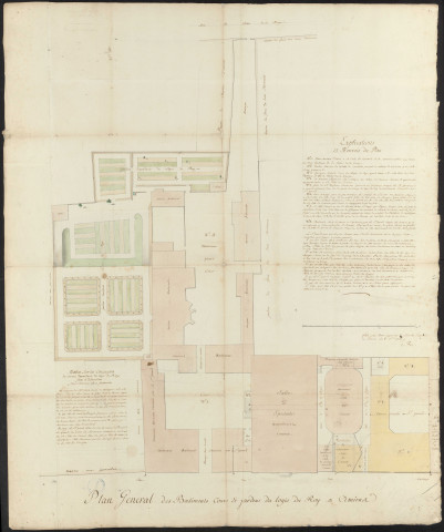 Plan général des bâtiments cours et jardins du Logis du Roy a Amiens (1780)