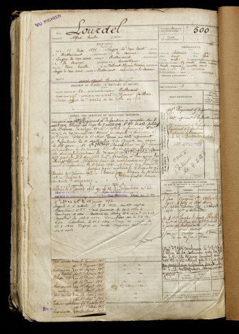 Lourdel, Alfred Emile, né le 11 mai 1896 à Longpré-les-Corps-Saints (Somme), classe 1916, matricule n° 500, Bureau de recrutement d'Abbeville