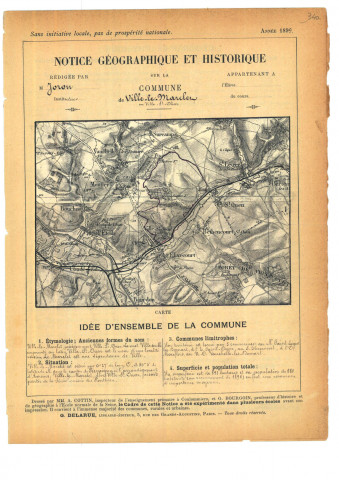 Ville Le Marclet : notice historique et géographique sur la commune