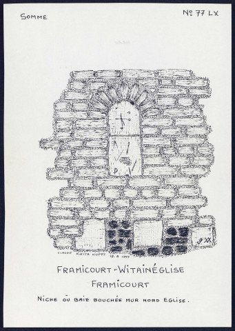 Framicourt-Witaineglise (Framicourt) : niche - (Reproduction interdite sans autorisation - © Claude Piette)