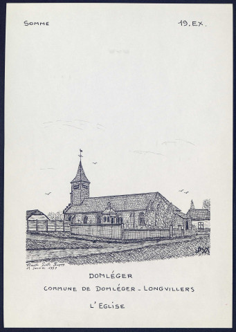 Longvillers (Domléger) : l'église - (Reproduction interdite sans autorisation - © Claude Piette)