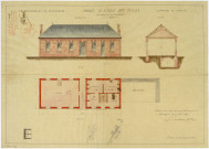 Projet d'école des filles avec logement de l'institutrice (29 août 1863) et projet d'une maison à usage d'école et de mairie (5 décembre 1858)