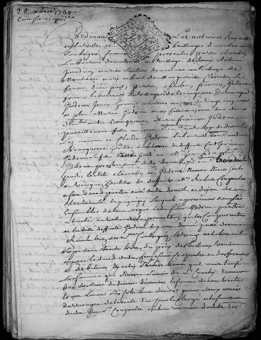 Etude de Me Grégoire Rault à Amiens (étude n°21). Minutes de l'année 1734