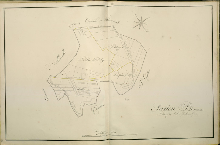 Plan du cadastre napoléonien - Atlas cantonal - Cardonnette : B1