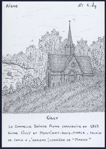 Cilly (Aisne) : chapelle Sainte-Anne - (Reproduction interdite sans autorisation - © Claude Piette)