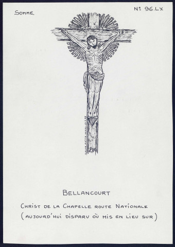 Bellancourt : christ de la chapelle route nationale - (Reproduction interdite sans autorisation - © Claude Piette)