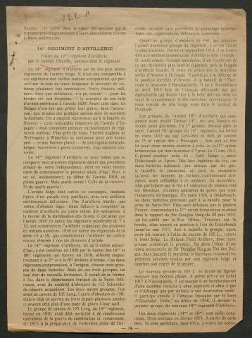 Témoignage de Cheville (Colonel) et correspondance avec Jacques Péricard