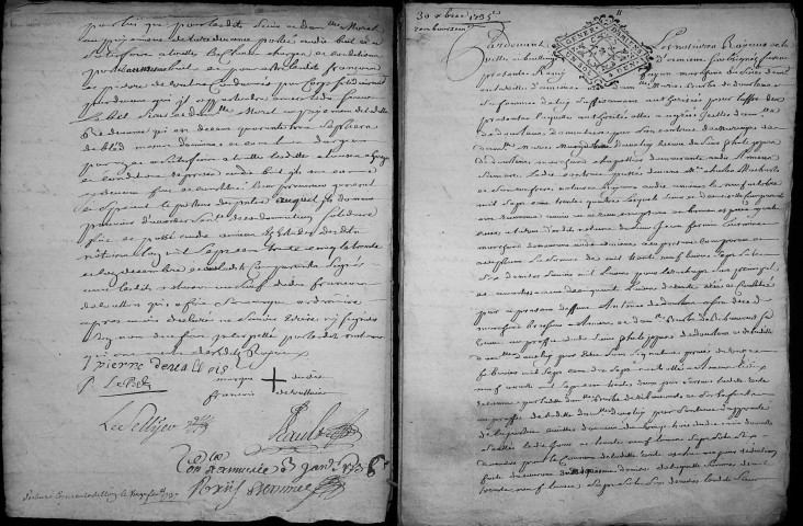 Etude de Me Grégoire Rault à Amiens (étude n°21). Minutes de l'année 1735