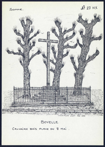 Bovelles : calvaire en bois - (Reproduction interdite sans autorisation - © Claude Piette)