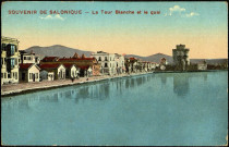 Carte postale intitulée "Souvenir de Salonique. La Tour Blanche". Correspondance d'un certain Léon [Be]sson à sa femme Marie
