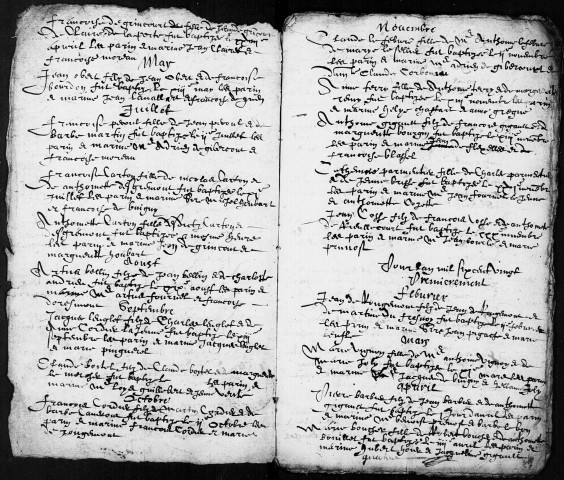 Doullens (Saint-Martin) : baptêmes, mariages, sépultures