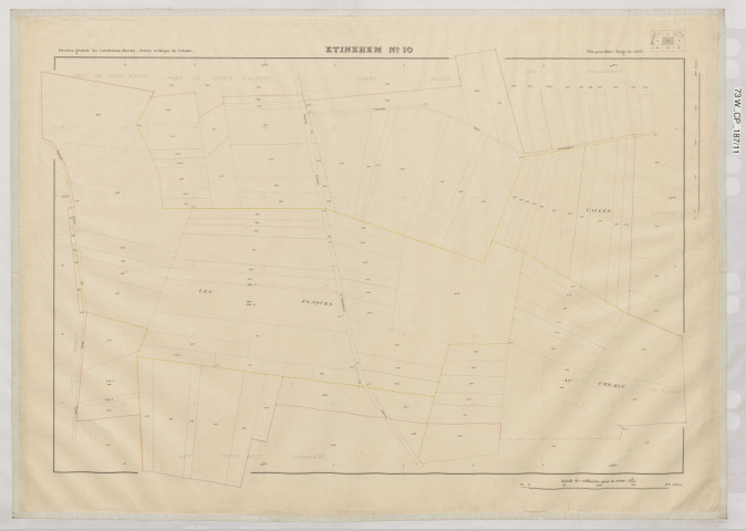 Plan du cadastre rénové - Etinehem : feuille 10