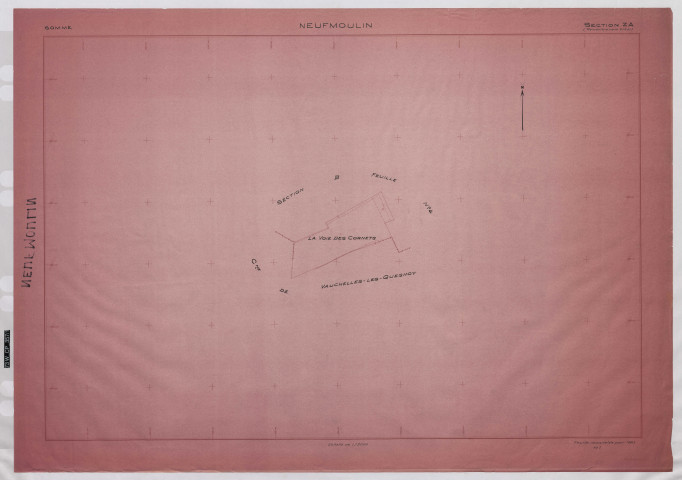 Plan du cadastre rénové - Neufmoulin : section ZA