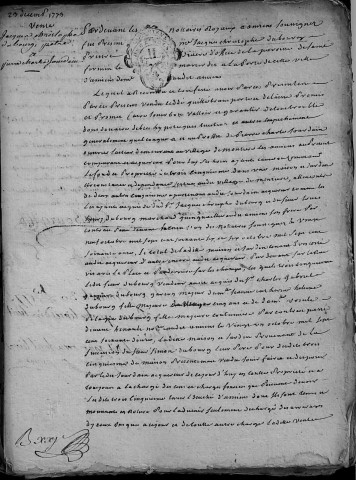 Etude de Me François Henin à Amiens (étude n°3). Minutes de l'année 1773