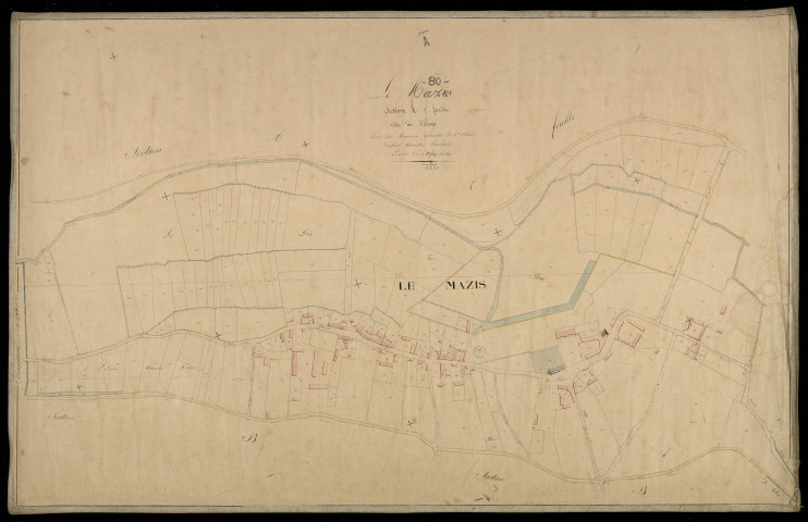 Plan du cadastre napoléonien - Mazis (Le) (Le Mazis) : Village (Le), A2
