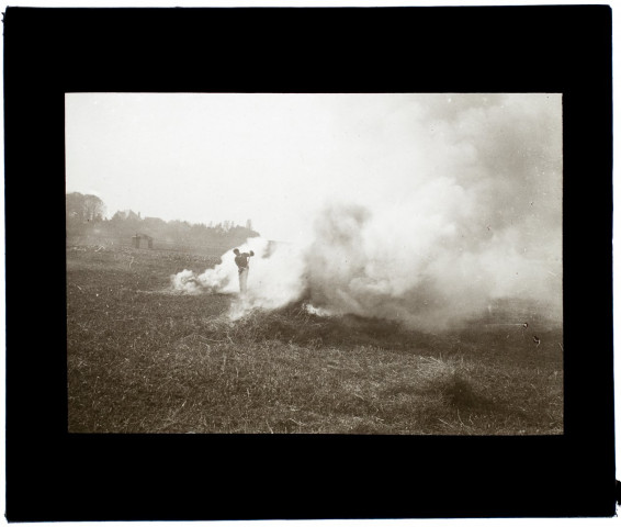 Effet de fumée route près Dury - octobre 1931