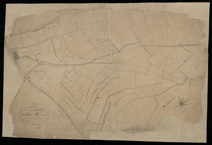 Plan du cadastre napoléonien - Abbeville : haut Terroir de Thuison et Labouvaque, H1