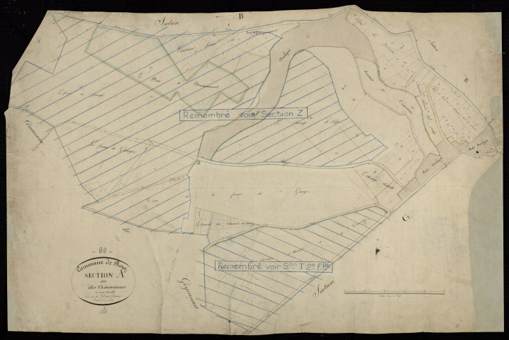 Plan du cadastre napoléonien - Roye : Communes (Les), A