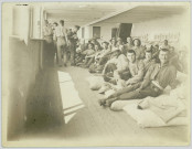 PATIENTS HANDING OUT ON THE PROMENADE DECK DURING THE SALONIKA RUSH