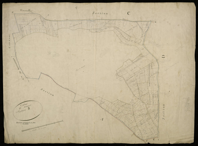 Plan du cadastre napoléonien - Domart-sur-la-Luce (Domart) : B