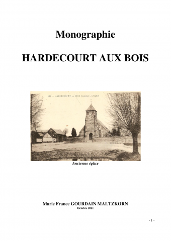 Monographie de la commune d'Hardecourt-aux-Bois