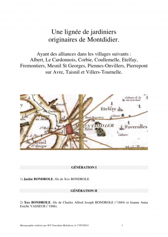 Famille Bondrole de la commune de Montdidier