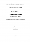 Sous-série 1 C - Administrations provinciales