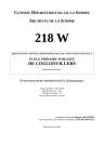 218W - Archives de l'école de Coulonvillers (1918-1985)